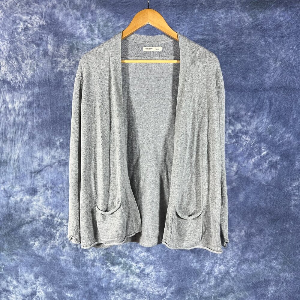 Old Navy Light Blue Open Cardigan Sweater Sz L - Picture 5 of 7